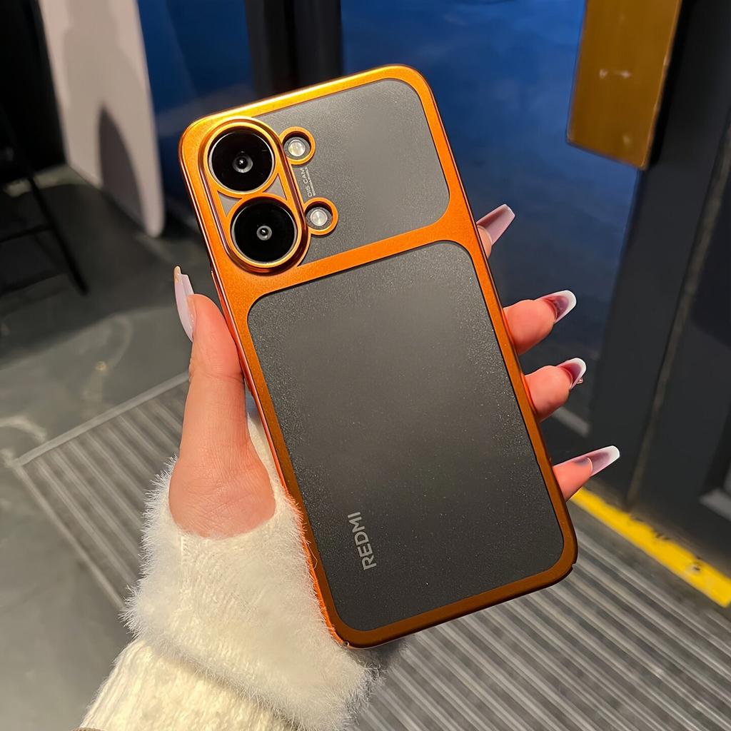 Matný průhledný galvanicky pokovený okrajový kryt pro Xiaomi Poco X8 Pro Max X8 Pro Redmi Turbo 5 Max Nárazuvzdorný nárazník Pevný kryt
