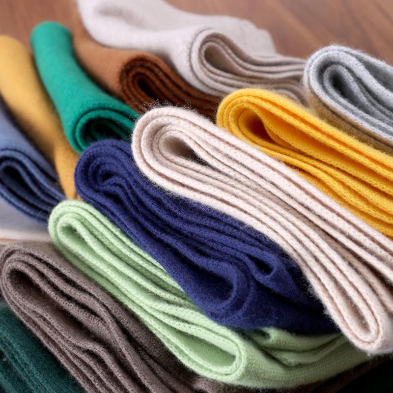 2025 Winter New Fashion Solid Color Cahsmere Scarf Women Outdoor Keep Warm Soft Men Solid Color Wool Knitted Long Scarves 160*26