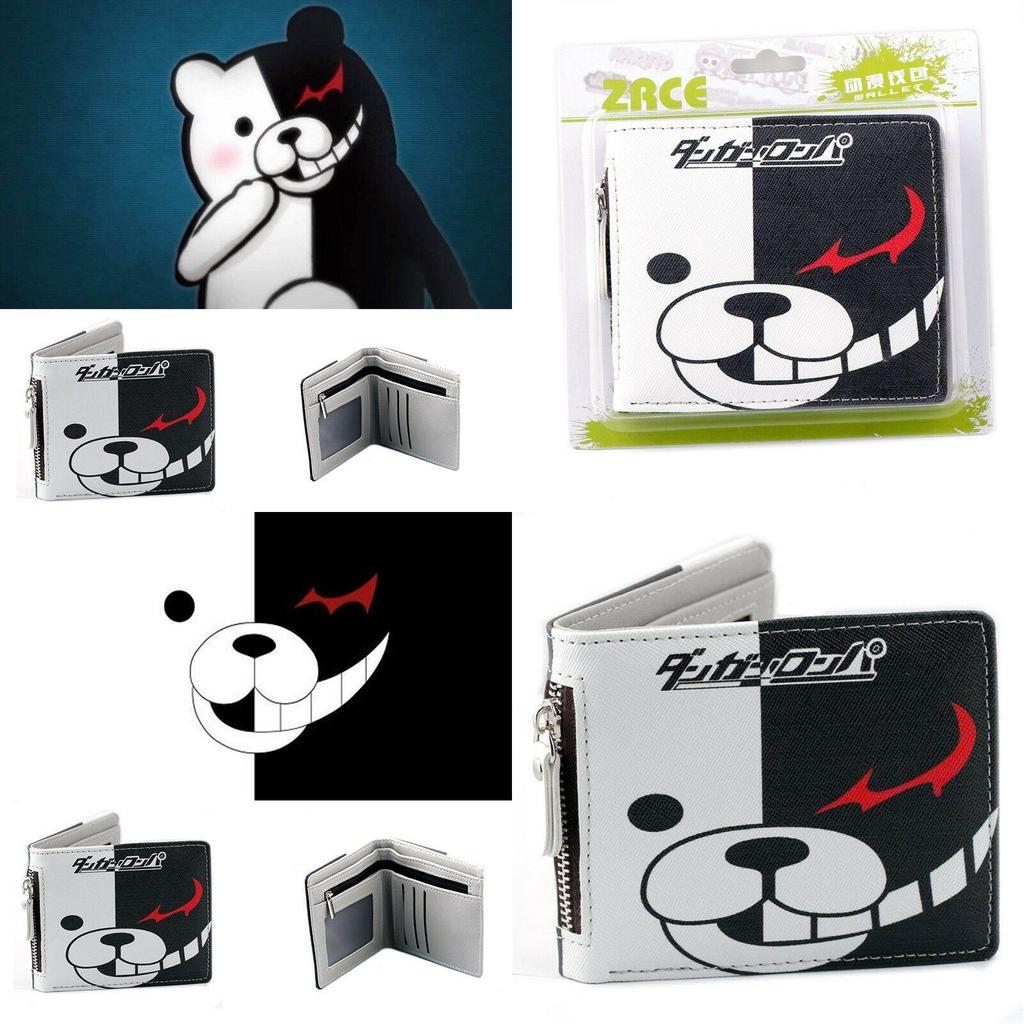 Monokuma Danganronpa Anime Cosplay Bifold Short Wallet Purse Holder Gift Collect