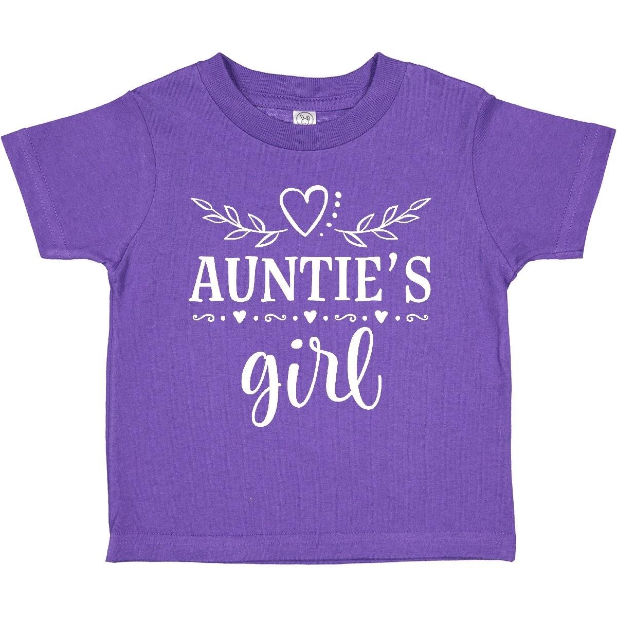 Inktastic Auntie Girl Outfit For Niece Toddler kids boys T-Shirt Childs Clothing Valentine 120