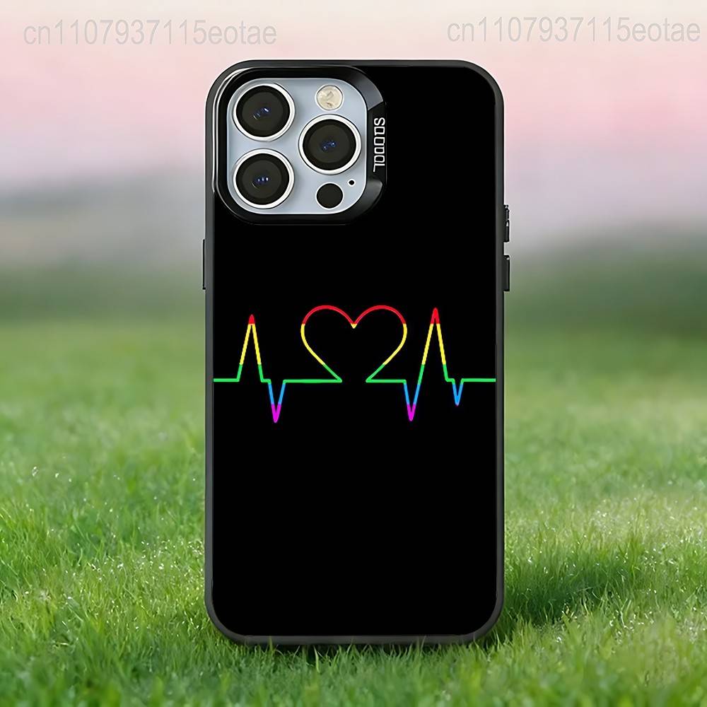 Love Is Love LGBT Homosexual Phone Case For iPhone 17,16,15,14,13,12,11,Pro,XS,Max,Plus,Mini,SE4,E Black Matte Shockproof Cover