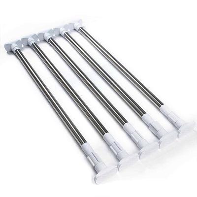 GOWKE No-Drill Stainless Steel Telescopic Shower Curtain Rod Set