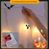 10Pcs Spooky Ghosts String Lights W/ 8 Light Modes Glowing Spooky Ghost LED Light String Ghost LED Lights Halloween Decoration