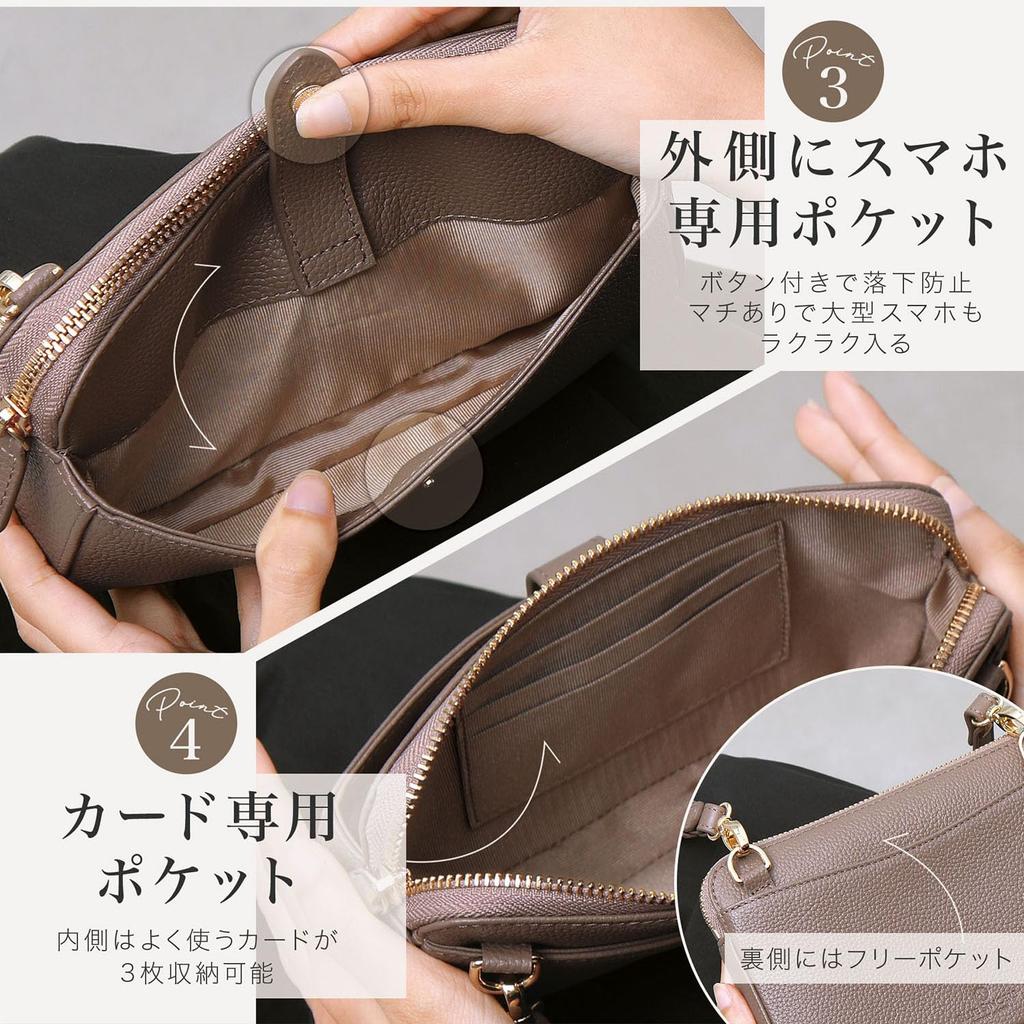 [BLUE SINCERE] Damen-Schultertasche aus echtem Leder, wasserabweisend, horizontal, leicht, kompakt, Crossbody, Sacoche, Pochette, Schultertasche,