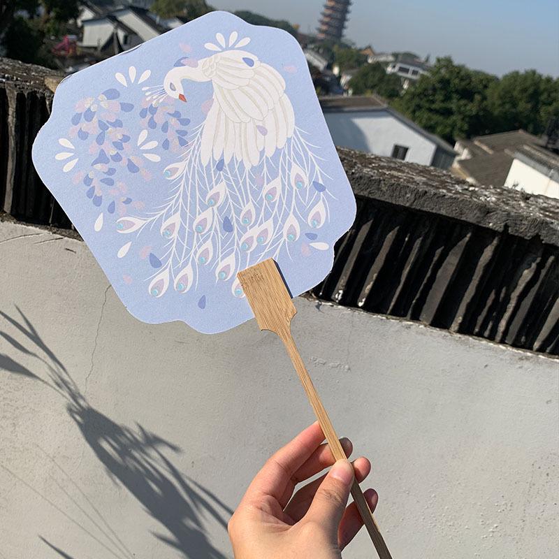 

Винтажный круглый веер ханьфу в китайском стиле