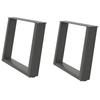 Vidaxl Coffee Table Legs, 2 Pcs, Anthracite, 70X(42-43) Cm, Steel
