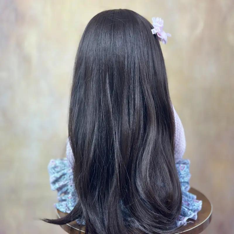 55 см 22 дюйма Реалистичная кукла реборн из мягкого силикона с длинными волосами — фото 5