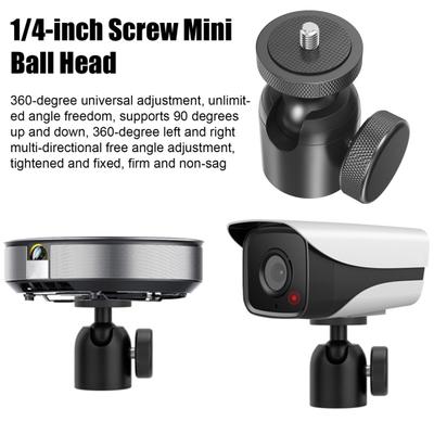 Aluminum Alloy Mini Ball Head 360 Degree Rotatable 45295 3/8-inch Screw Metal LED Video Light Cell