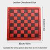 33CM/ 13Inch PU Leather Chessboard Unique Design Portable Board Game Accessory Metal Corner Guards Gift Box Packaging