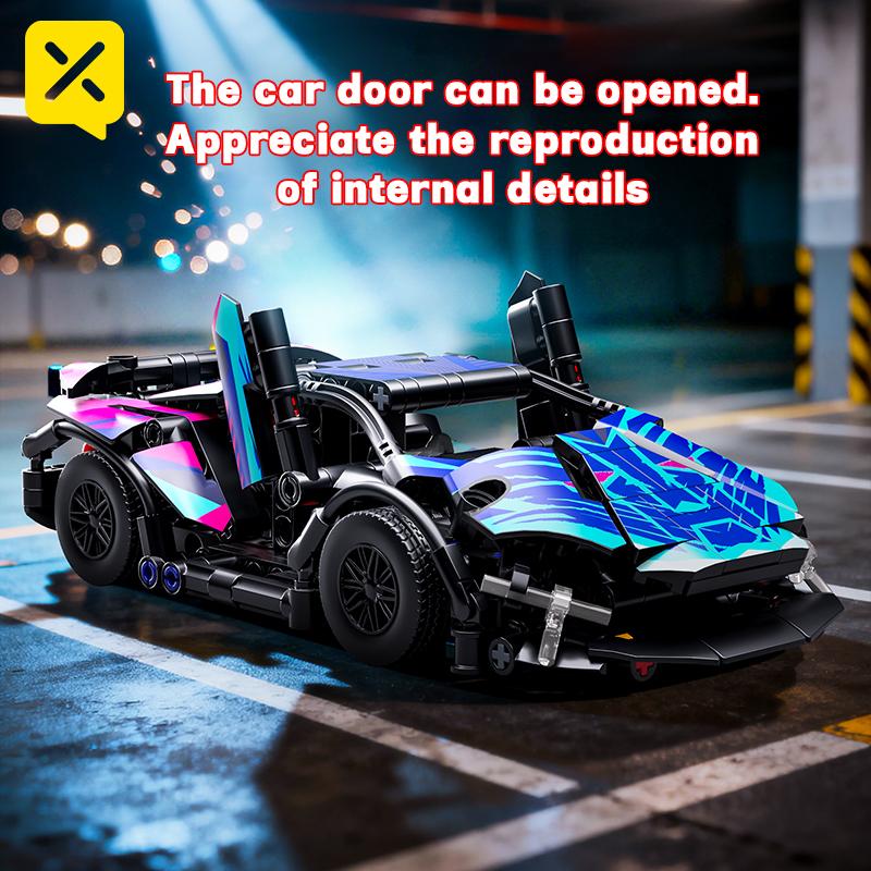 ToylinX 321PCS MOC Technic Supercars Building Blocks City Speed Super Racing Model Bricks High-Tech Toys Gift for Boys Kid Adult
