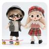 5Pieces Black Frame Glasses Mini Doll Accessory Doll Photo Props Round Square Frame Glasses Miniatures Doll House Props