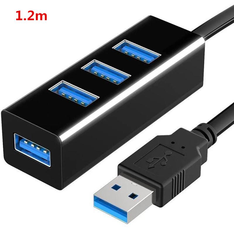 USB ჰაბი მრავალი USB სპლიტერი ჰაბი გამოიყენეთ დენის ადაპტერი 4 პორტი მრავალჯერადი ექსპანდერი