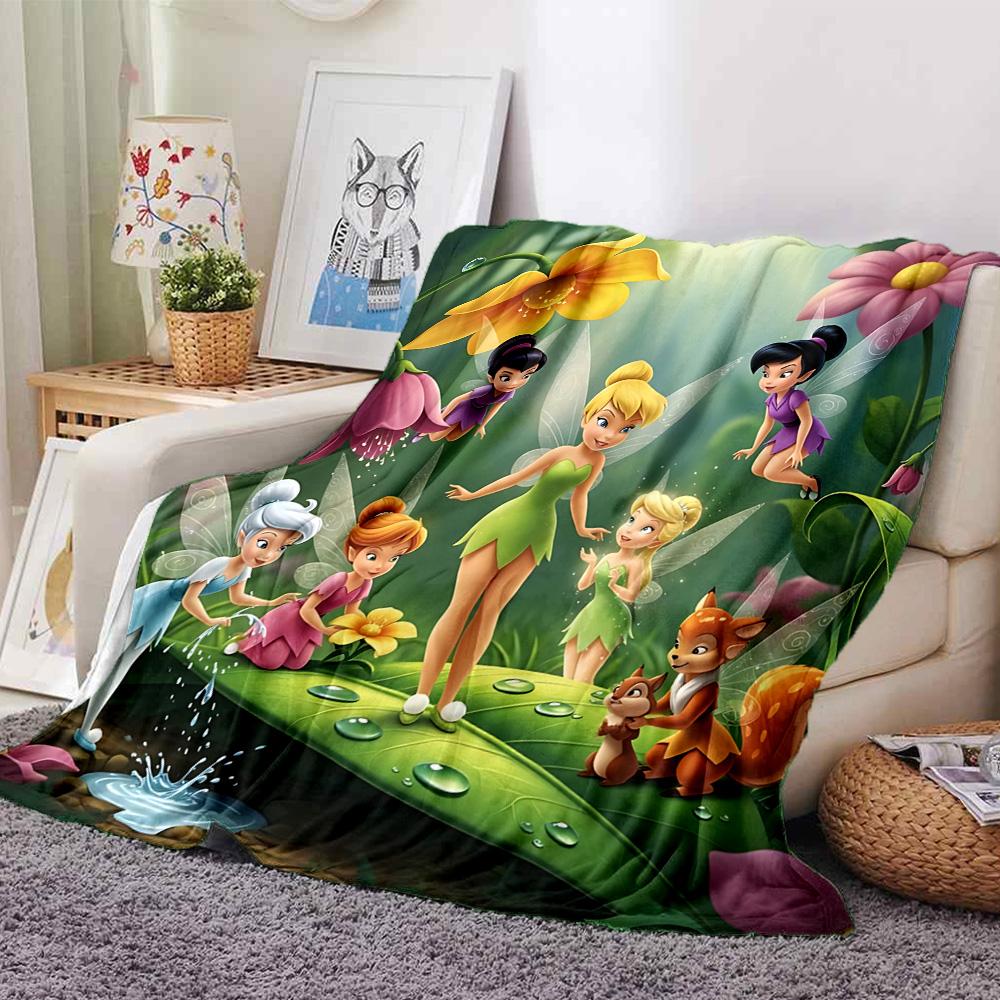 1pc Fairy Friends Forest Flannel Blanket,Ultra Soft Warm Plush Throw for Home Bedroom Bed Sofa Cover Camping Picnic Gift Y7243