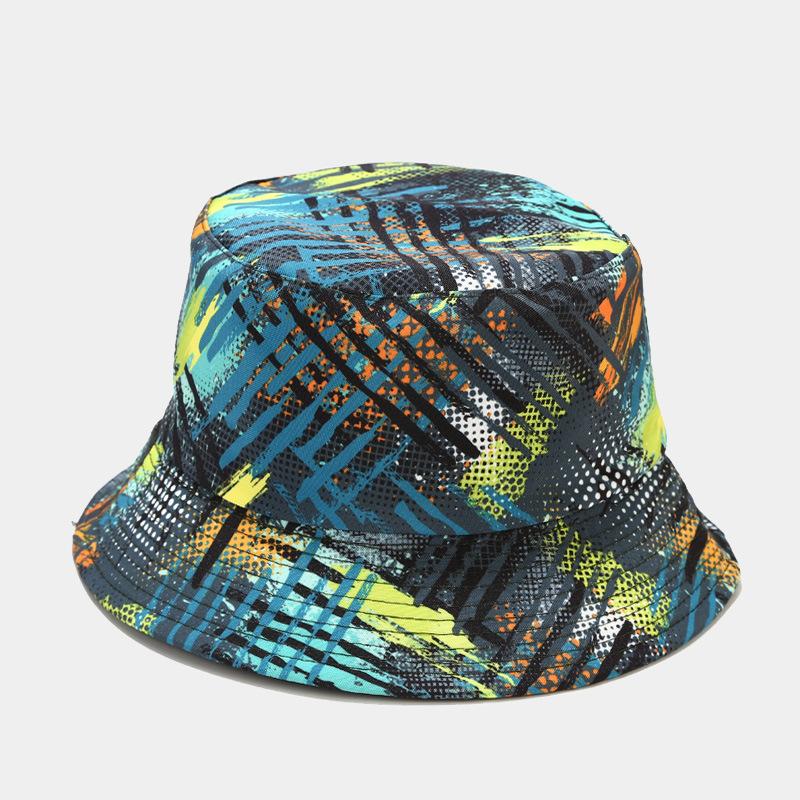 fashion plant printing pattern fisherman hat spring and summer outdoor sun protection fisherman cap unises fishing caps
