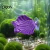Betta Habitat Decor Hammock Shell, Suction Cup Shell with Bow Fish Bed, Shape Resting Spot Bubble Nesting Bed for Tank Pet Enrichment