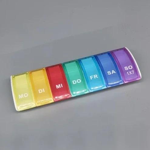 1PC Portable 7 Days Weekly Tablet Pill Medicine Box Holder Storage Organizer Container Case Pill Box Splitters
