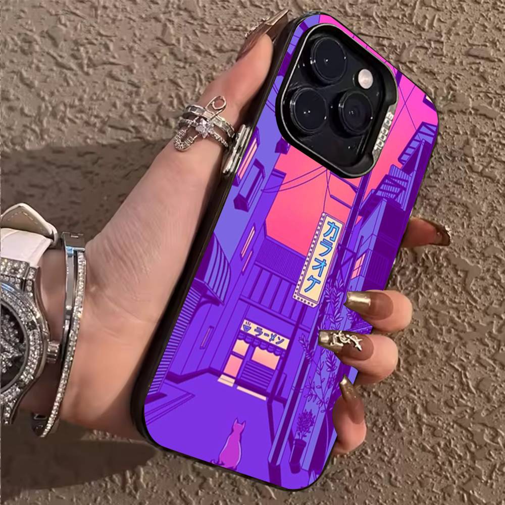 

Vaporwave Aesthetic Phone Case For iPhone 17,16,15,14,13,12,11,Pro,Max,Plus Shockproof Cover iPhone13PRO