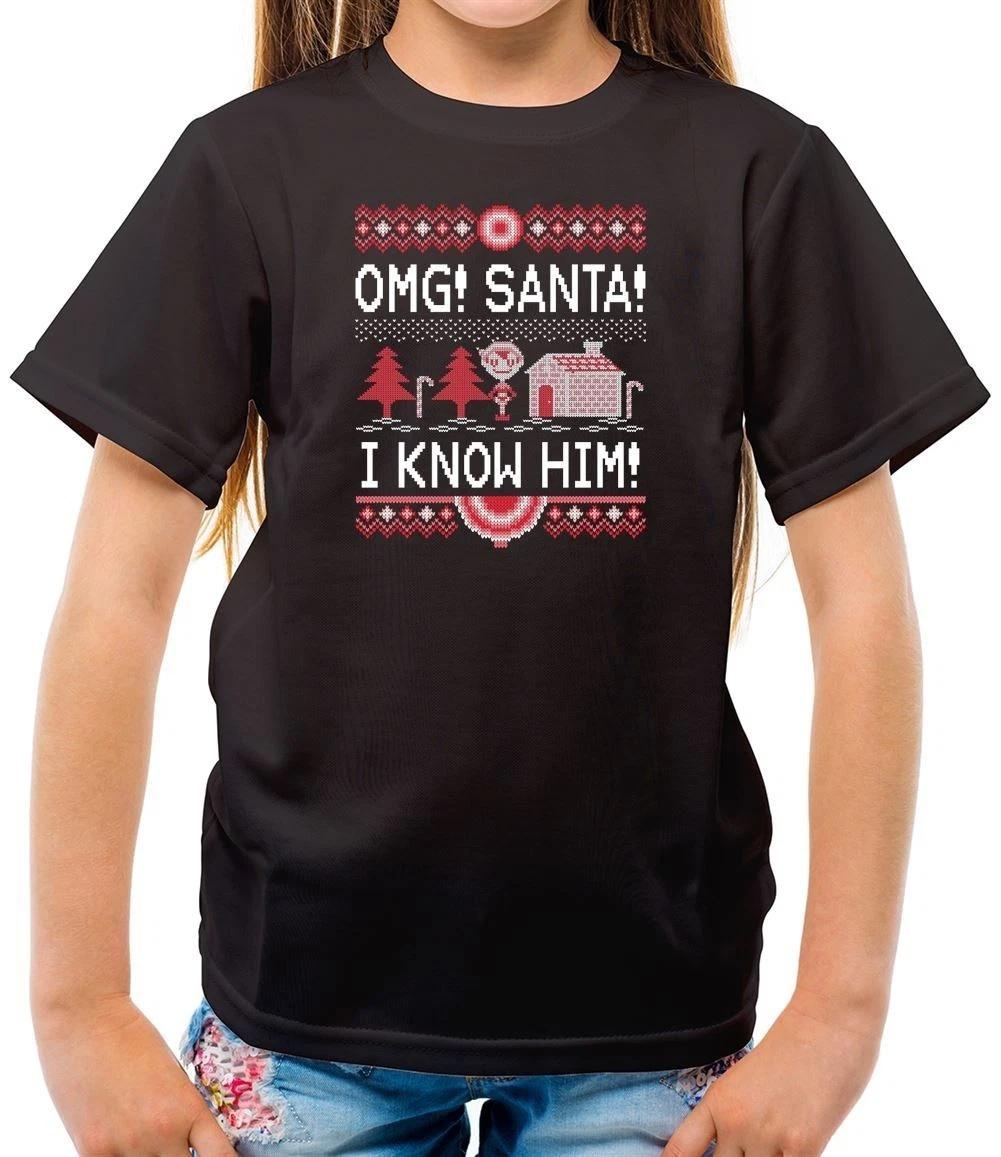 OMG Santa! I Know Him Kids T-Shirt - Funny Film Movie Christmas Elf 150