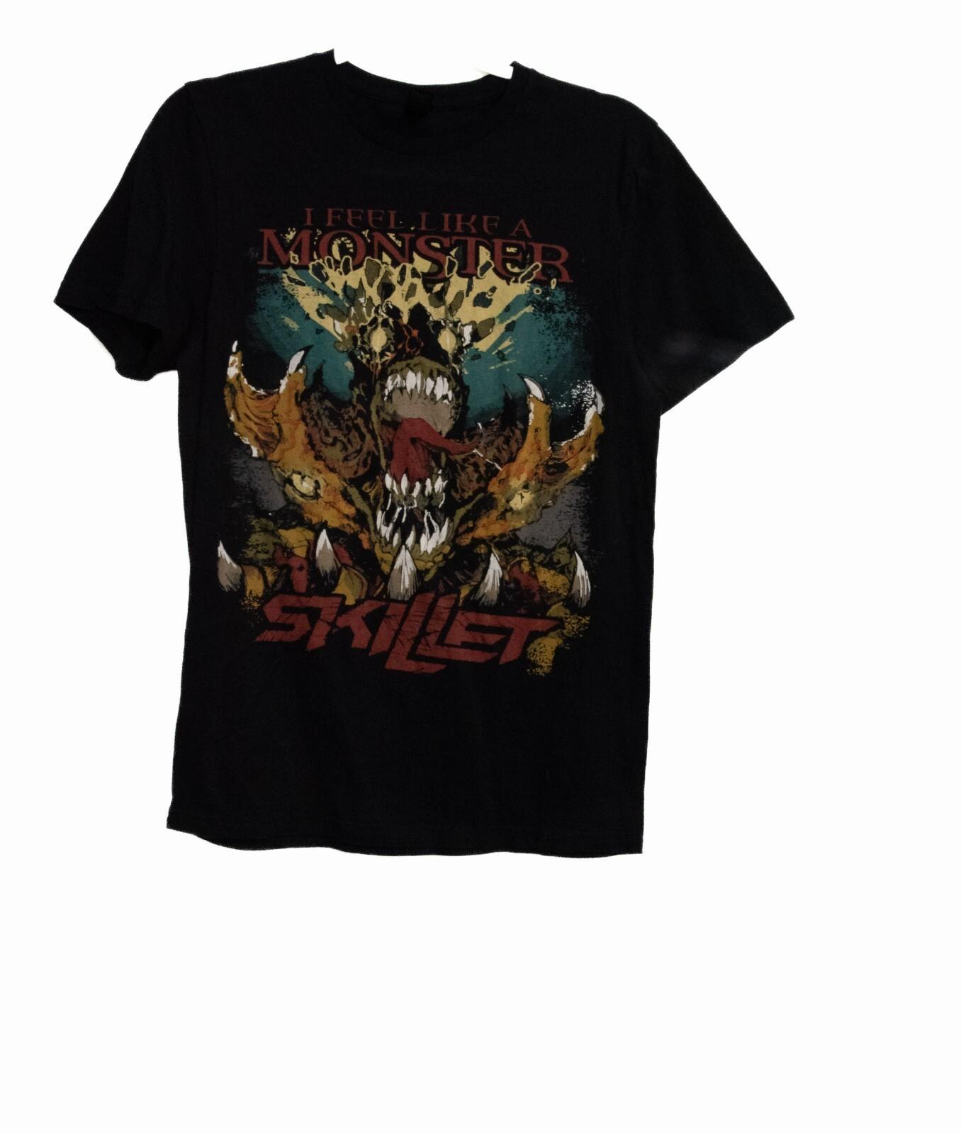 Gildan Mens Black Cotton T Shirt Graphic Skillet Crew Neck Casual Short Sleeve S L