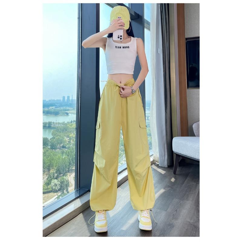 Women's Quick Drying Thin Sports Pants Summer High Waist Casual Convertible Cargo Pants for Outdoor Exercise Fitness
