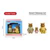 New Forest Animal Outdoor Station Wagon School Bus Set DIY Simulation Furniture Girl Play House Toys Kid Birthday Gift