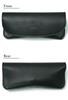 [Prof Line] Sumi (ink) Tochigi Leather Made In Japan Glasses Case, Soft, Large, Eyeglasses Case, Sunglasses Case, Glasses Case, Men's and Women's, Gen