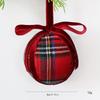 New plaid bow Christmas ball pendant 8CM foam Christmas ball ornament Christmas gift