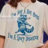 I'm Not A Hot Mess I'm A Spicy Disaster Shirt, Funny Raccoon Shirt, Spicy Disaster T-Shirt, Raccoon Lovers Gift, Raccoon Meme Shirt