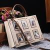 Borsa Designer Vintage e di Lusso con Ricamo Delicato Stampa Gatto Popolare e alla Moda per Donna Borsa Tote ad Alta Capacità