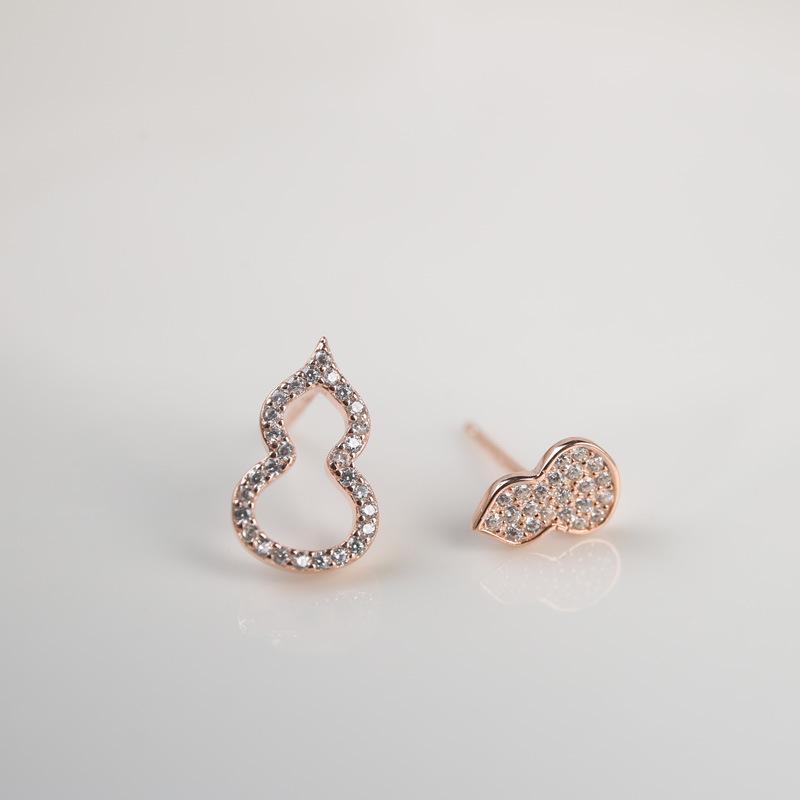 

Асимметричные серьги-тыквы с бриллиантами для женщин. Изысканные модные серьги со значением удачи и полные серьги удачи.