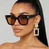 Women's Square Large Frame Sunglasses High Sense European American Fashion Men Glasses Celebrity Catwalk Sunscreen Sun Glasses