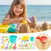 19PCS Kids Beach Sand Toy Set - Complete Sandbox Kit with Large Bucket Wheelbarrow & Colorful Sand Molds Great Gift