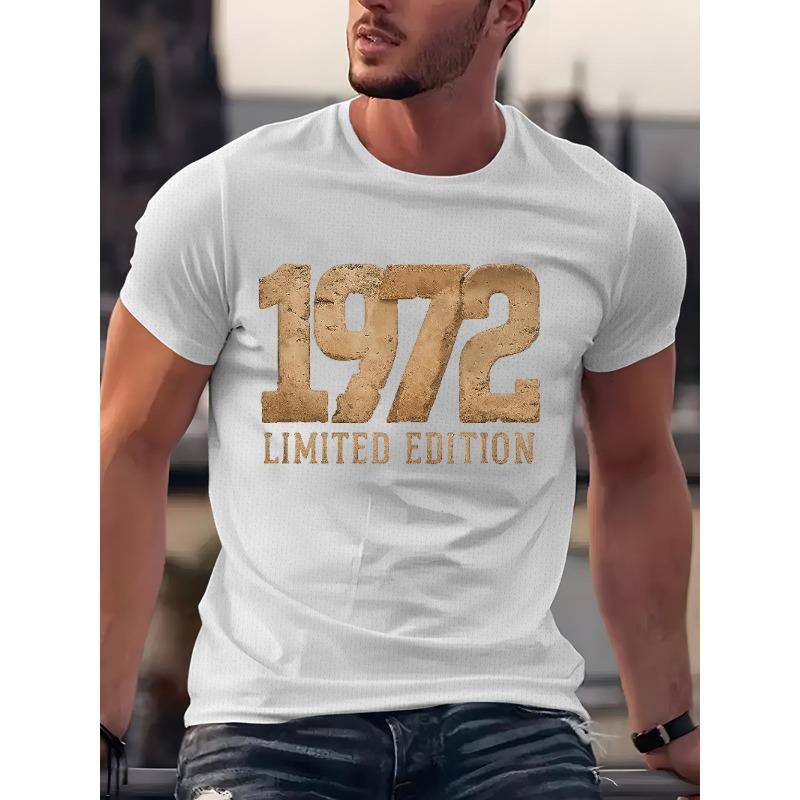 European Size Short Sleeve Crew Neck Knit Fabric Comfortable Summer Men's Top for Parties, Vacations, Gifts, Etc. Machine Washable Crew Neck T-Shirt