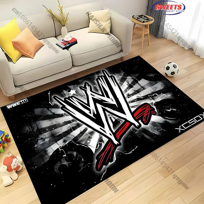 

15 Розмірів Килим з Принтом WWE Подарунок для Любителів Рестлінгу Килимок Спальня Вітальня Диван Балкон Багатофункціональний Чотири Сезони Доступний 90cm x 130cm