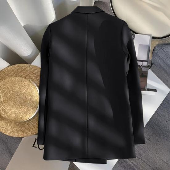 Dámský oblek Kabát Klopa Dlouhý rukáv Dvouřadé Zapínání Ležérní Kardigan Bunda Všestranný Jednobarevný Business Svrchní oděv