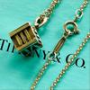 Used TIFFANY&Co. Atlas Cube Necklace with Box, Silver 925