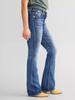 Stylish Women's Embroidered Micro-Flare Denim Jeans