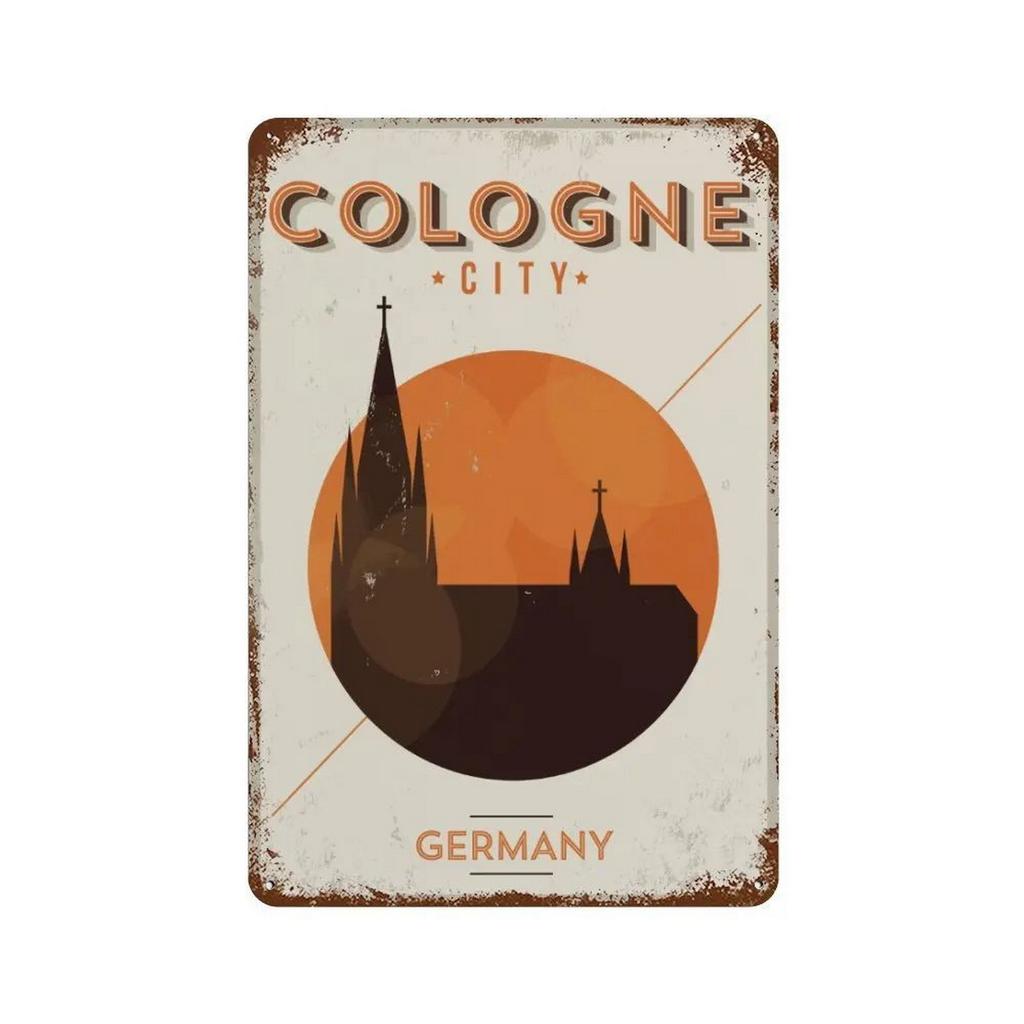 Vintage Travel Metal Sign Retro City Poster Tin Plaque for Home Bar Cafe Decoration Monument Valley Barcelona Baltimore Venic