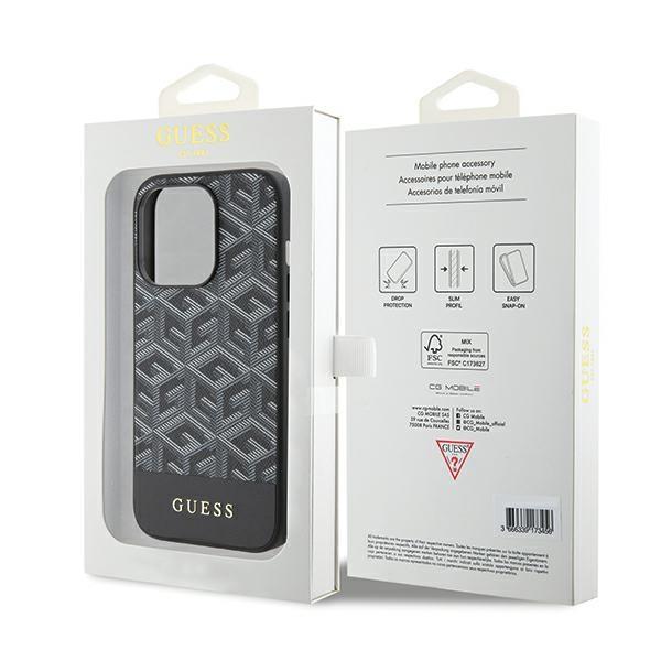 Guess Guhmp15Lhgcfsek Iphone 15 Pro 6.1 Czarny/Black Hardcase Gcube Stripes Magsafe