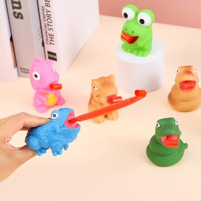 3Pcs/Bag Tongue Stickin Dinosaur Children Squeeze Toys Funny Pinch Dinosaur Sticking Tongue Out Relief Vent Toy