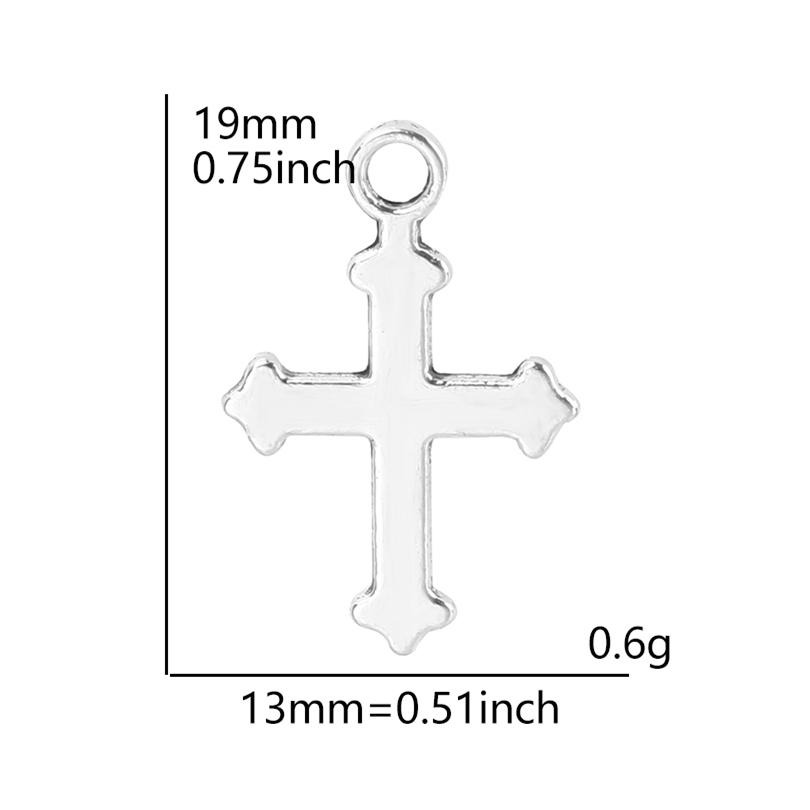 6pcs Religious Metal Retro Silver Color Cross Pendant Charms For Jewelry Making Bulk Christ Jesus Pendants DIY Necklace Earrings