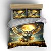 "Moonlit Owl Art Decor Set" Soft Skin-Friendly Bedding Set Includes 1 Duvet Cover And 2 Pillowcase Gift