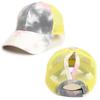 Unisex Tie-Dye Ponytail Baseball Cap with Sun Protection Mesh for Long Hair