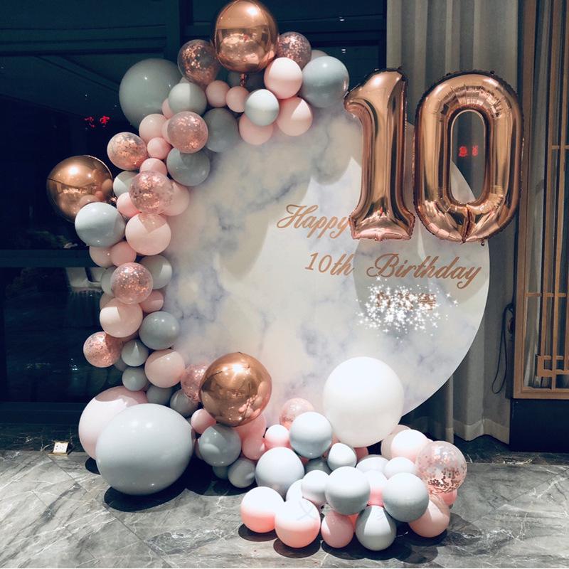 169pcs Chrome Silver Pink Balloons Arch Kit Pink Balloon Garland Wedding Birthday Christmas Party Decor Kids Baby shower  Decorations