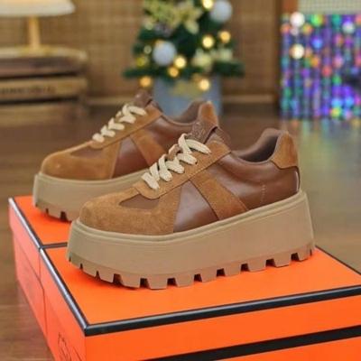 Platform Flats Suede Casual Sneakers Sport Shoes Brand New High Heels Shoes Woman Winter 2025 Trend Running Travel Zapatos Mujer