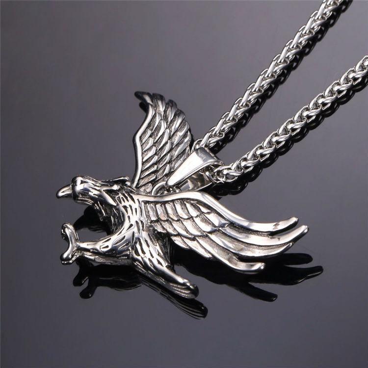 Hot New Fashion Personality Eagle Animal Charm Charm Pendant Eagle Big Roc Spreads Its Wings