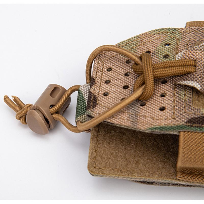 Tactical Radio Pouch Universal Radio Holder Molle Mounted Bungee Cord for Walkie Talkie Motorola BaoFeng UV-5R BF-F8HP