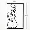 Metal Wall Painting Iron Wall Hanging Decoration Nordic Woman Silhouette Home Decor Macrame Wall Ledges Living Room Decor Gift