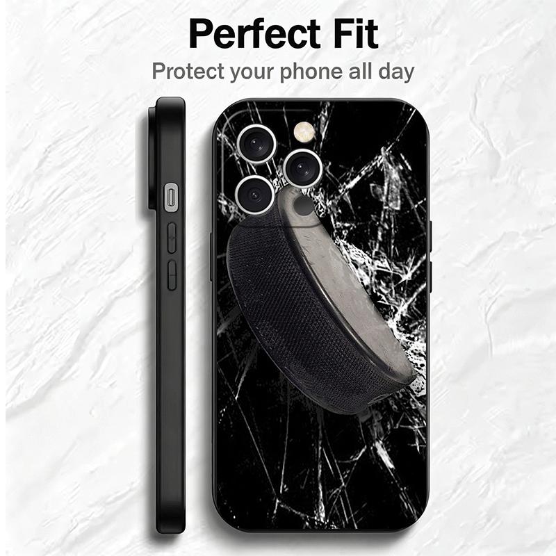 Ice Hockey Rink Sport Soft Phone Case for iPhone 16 16E 17 Air 15 Pro Max 14 Plus 13 Mini 11 12 7 Black Cover Back Shell