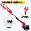 Drywall Sander 750W, Electric Drywall Sander, Foldable Sheetrock Sander, with Telescope Handle, Electric Sander, Variable Speed 800-1750 RPM, Wall